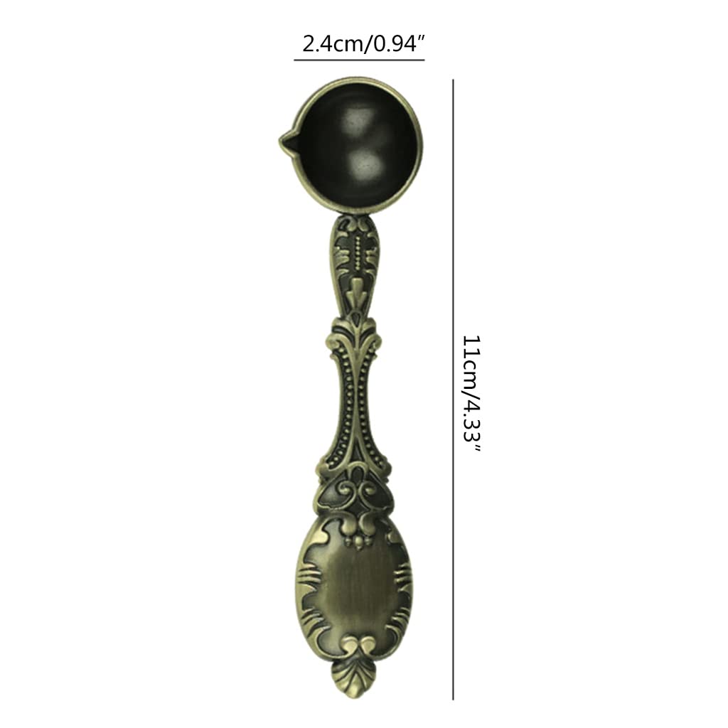 Vintage Bronze Wax Sealing Spoon - Retro Melting Spoon For Wax Seal Stamps | Wedding Invitations & Craft Projects
