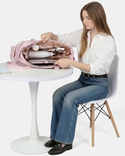 Image of NISHEL Travel Puffy Tote Bag For Women, Ultra-Lightweight Large Tote Purse For Office Day And a Short Weekend Getaway