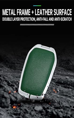 SANRILY Couro PU + liga de zinco 3/4/5/6 botões capa de chaveiro apto para Toyota Land Cruiser 2023