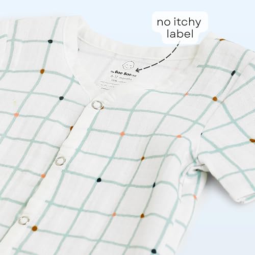 Image of The Boo Boo Club Kid'S 100% Muslin Organic Cotton Printed Button Shirt and Short Set | Half Sleeve Shirt | Summerwear Set | Kids Cothing Wear Set