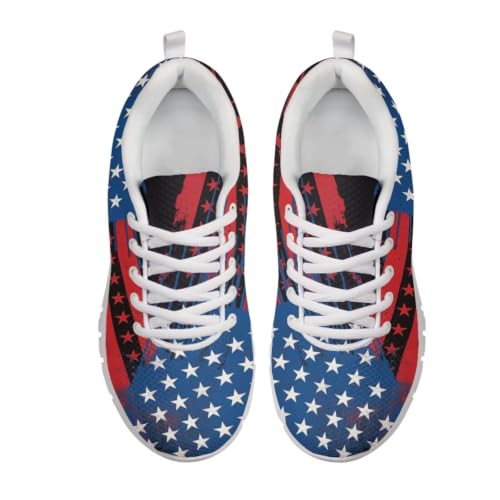 Image of GIFTPUZZ Mens Lace Up Athletic Trainers Running Sneakers Wedge Breathable Gym Lightweight Sports Tennis Shoes