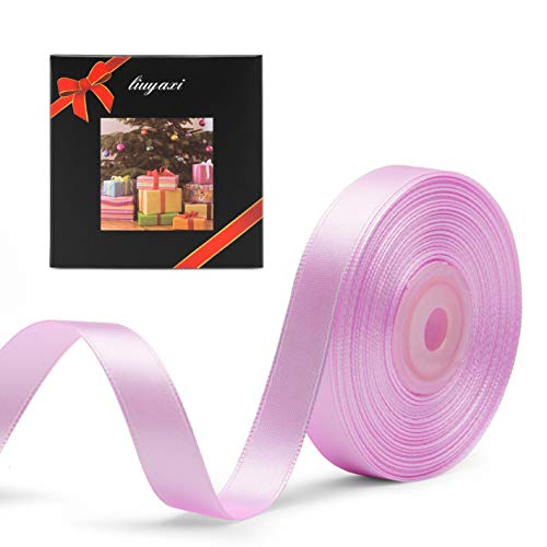 Image of Solid Color Double Faced Lavender Satin Ribbon 5 /8 inch X 25 Yards, Ribbons Perfect for Crafts, Wedding Decor, Bow Making, Sewing, Gift Package Wrapping and More