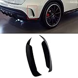 1) Producto de alta calidad. 2 alerones para parachoques trasero de coche, color negro, para Mercedes Benz GLA 250 GLA 45 AMG 2018
