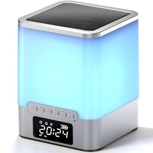 winshine Alarm Clock RGB Night Light, Bluetooth Speaker,