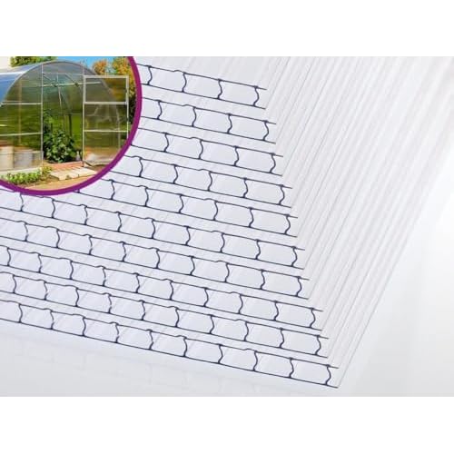 ◼️ Gewächshausplatten ◼️ 700 x 1500 mm ◼️ Doppelstegplatte ◼️ Hohlkammerplatte ◼️ Polycarbonat ◼️ 4 mm ▪️ 6mm ▪️ 8 mm ▪️ 10 mm Stärke ◼️ (4mm | 1 Stück | Wunsch-Zuschnitt)