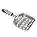 Petmate Metal Cat/Kitty Litter Scoop, Deep Shovel, Premium Non-Stick Large Scooper with Non-Slip Handle & Curved Design for Maximum Coverage