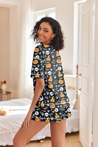 Image of Ekouaer Women's Waffle Knit Two Piece Lounge Set, Soft Matching Outfits for Daily Wear, Casual Shorts Set with Pocket