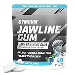 GYMGUM Jawline Gum Ultra Hard Chewing Gum | Zero Sugar, No Artificial Sweeteners, No Calories | Keto-Friendly Mewing Gum for Jawline Training