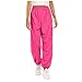 Petite Pants for Women Sweatpants for Women Winter Fashion 2025 Comfy High Waisted Jogger Baggy Sweat Pants with Pockets Fall Clothes Trendy Hot Pink S
