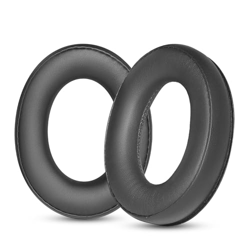 Almohadillas Reemplazo para Auriculares Compatibles con Sennheiser HD598, HD598CS, HD560S, HD598SE, HD620S, HD518, HD599, HD569, HD579, HMEC 250 con Cuero Proteico (Negro PL) miniatura 6