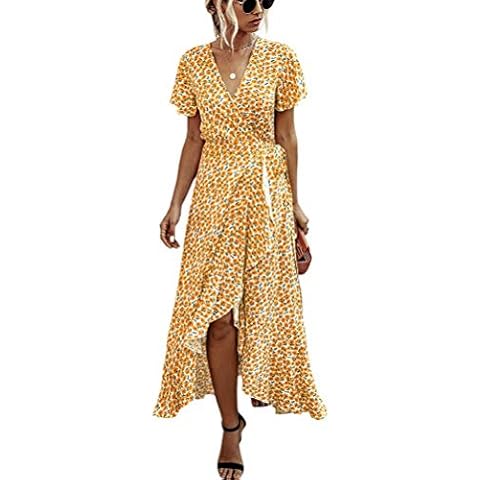 Onsoyours Vestido Mujer Verano 3D Floral Print Cover