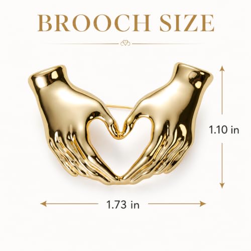 Image of Fashion Rhinestone Heart Brooch Pin for Women