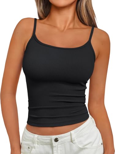 Trendy Queen Camisole Tops for Women 2025 Summer Crop Tank Top