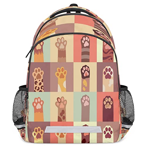 Sac à dos patte de chat ergonomique à clip de poitrine pour filles et garçons