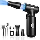 Compressed Air Duster,Turbo Jet Blower,Electric Cordless Jet Fan 300000rpm,3 Gear Speed Mini Jet Blower for Cleaning PC dust,Camping,Outdoor,Car,Home (Black)