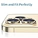 Hsefo for iPhone 13 Pro and iPhone 13 Pro Max Camera Lens Protector, Anti-Scratch Tempered Glass Camera Screen Protector Shockproof Full Protective Camera Cover Case Friendly Lens Cover-Gold