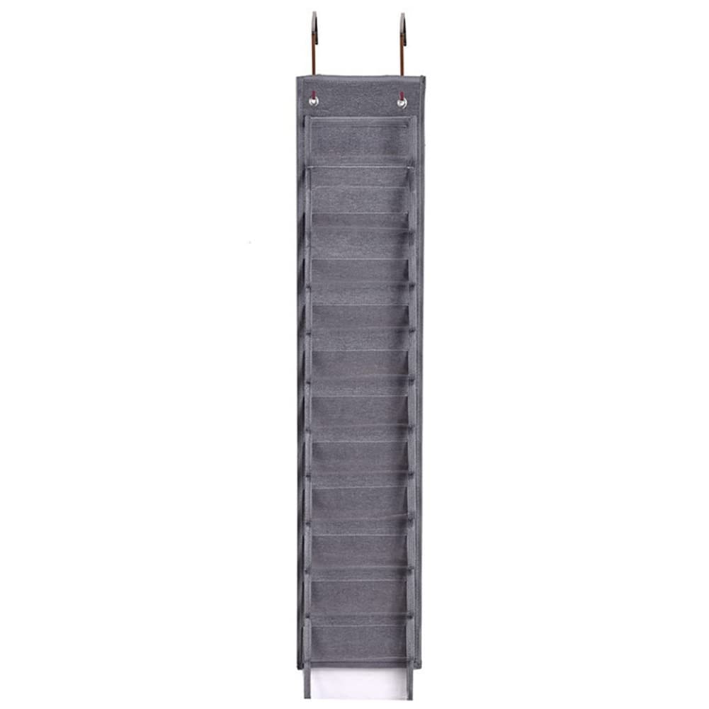 Tunnkit Grey Vinyl Roll Storage Organizer - 36 Pockets, Wall Or Door Mount