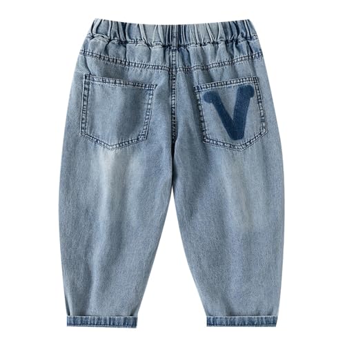 Boys Casual Denim Pants for Outdoor Activities and Everyday Wear Comfortable Elastic Waist Design Versatile Style4