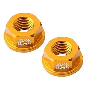 KampTrade Kids Bicycle Hubs Nut M10 Folding Balance Bike Wheel Hubs Axle Nuts Golden