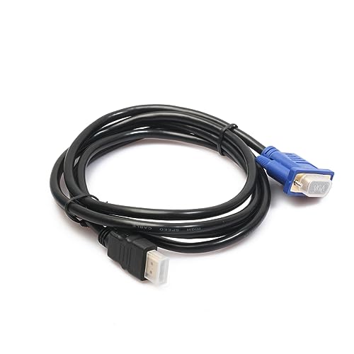 Hemoton 1.8m Gold Male to Vga Adapter Cable Home Theater and Projectors High Bandwidth Performance to Vga Converter Cable