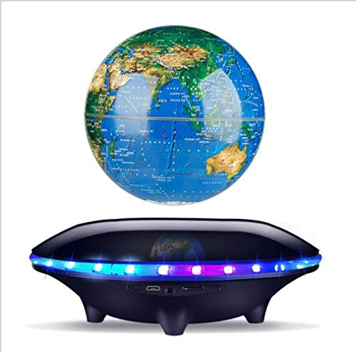 Floating Levitation Drahtloser Bluetooth-Audio-Globus Lichtdrehung Mini Connection Mobilcomputer-Karten-Subwoofer,A