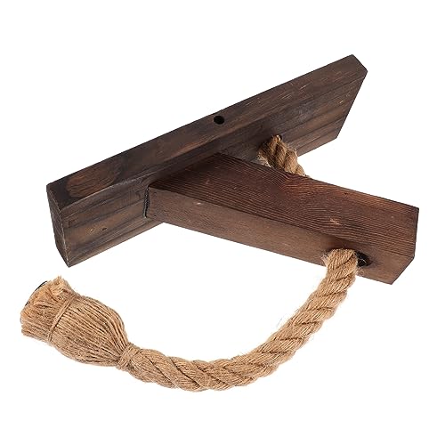 Lámpara de pared estilo rústico retro con cuerda de cáñamo de madera