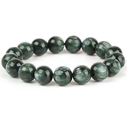 Séraphinite verte naturelle perles 7-13mm pour un bracelet zen au quotidien mixte