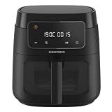 Grundig FRY 7320 Heißluftfritteuse, 7,6 l Kapazität, 1750 W, Touch-Display, großes Sichtfenster, Temperatur- und Zeiteinstellung, Antihaftbeschichtung, spülmaschinengeeigneter Korb, Schwarz
