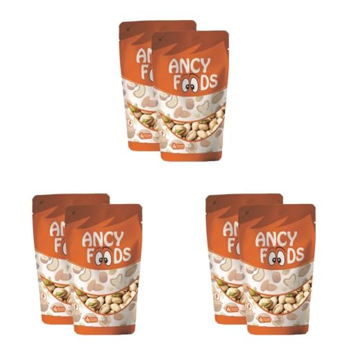Image of Ancy Roasted and Salted Pistachios 500 Grams (250g X 2) - Tasty Crunchy Healthy Nut Snack | Pista Dry Fruit | Rich in Protein, Fiber & Antioxidants | Great for Kids During Study Time and Office Breaks | Vegan Friendly Pista | Low Calorie - Lightly salted Pistachios