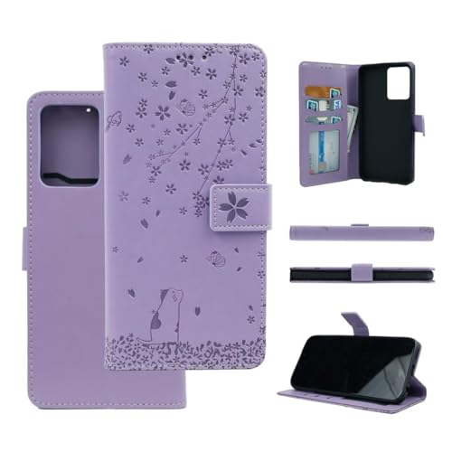 Image of amazon basics Redmi Note 15 5G Flip Cover | Card Pockets Wallet & Stand | Flip Cover for Redmi Note 15 5G (Purple Tree)