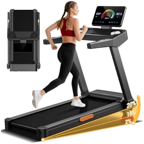 Folding Treadmill: 20% Incline, 400lb Capacity, 3.5HP Motor