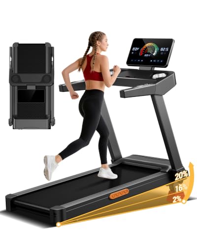 CURSOR Treadmills for Home with 20% Incline, 400 lb Capacity & 8.7MPH Compact Folding Treadmill 3.5HP Brushless, 42.5" *16.1" Running Area & Shock Absorption for Running/Walking