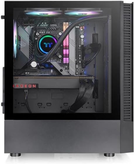 Thermaltake View 200 Plus ARGB TG Mid Tower Case Black Edition, CA-1X3-00M1WN-01