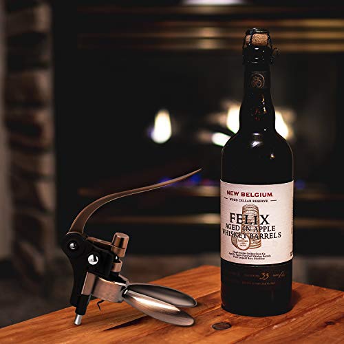 Wine Bottle Opener Corkscrew kit-[2019 Upgraded]Corkscrew Wine Bottle Opener Kit with Foil Cutter, Wine Stopper and Extra Spiral (Professional Version) - Thumbnail 4