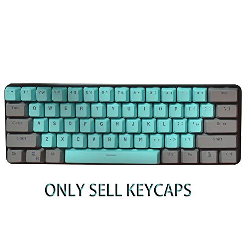 Keycaps 61 Teclas Keycaps Backlight Bicolor Teclado Mecánico PBT Keycap para GH60 / RK61 / ALT61 / Annie/Keyboard Poker Keys