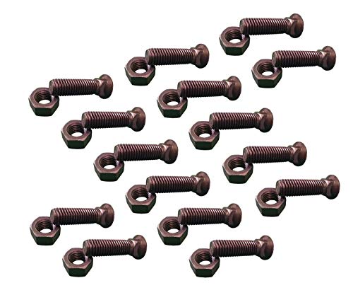 15 - Plow Bolt & Nut for Blades/Cutting Edge, 5/8-11x 2 - Grade 8, Dome Head