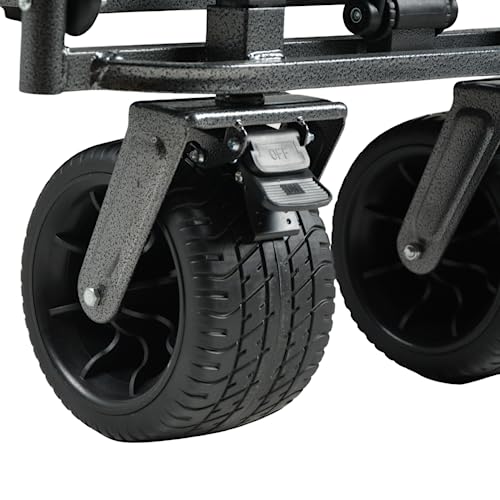 IMLEX Bollerwagen IM-4275 Faltbarer Bollerwagen mit Schiebegriff (Azurblau) – Bild 8