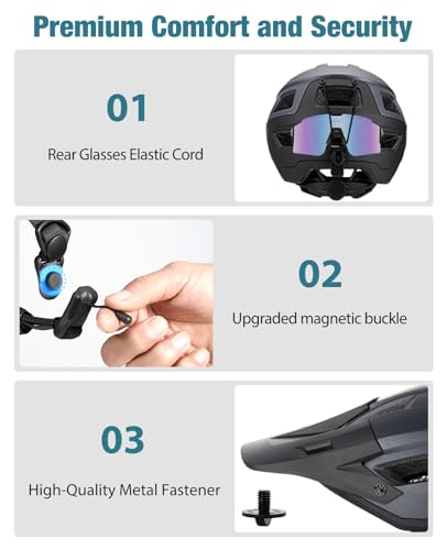 Image of Favoto Mountain Bike Helmet - Duall Shell Lightweight MTB Helmet Bicycle Helmet Adjustable for Adults Men Women Youth CPSC Certificated