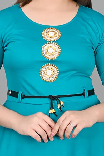 Image of SFC Fashion Cotton Casual Solid Midi Frock Dress for Girls