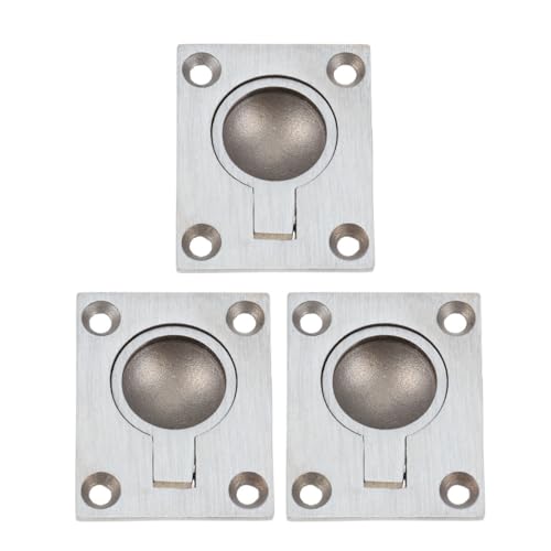 NUSITOU 3 Tiradores de Acero Inoxidable Color Plata Resistentes Corrosión para Puertas Corredizas y Cajones Ideales para Muebles del Hogar