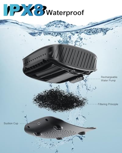 AUTOPkio Portable Shower, bomba de ducha portátil recargable de 8000mAh para camping con 5 modos de velocidad, pantalla LED, impermeable IPX8, kit de ducha eléctrica para exteriores de 10 L/min para viajes, coche, RV, senderismo, playa y mascotas miniatura 6