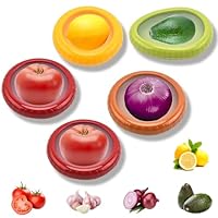 BigKing Set di 5 Contenitori per Alimenti in Silicone Riutilizzabili, Contenitore Ermetico per Alimenti, Stoccaggio Trasparente per Smistamento di Frutta e Verdura da Cucina nel Frigorifero