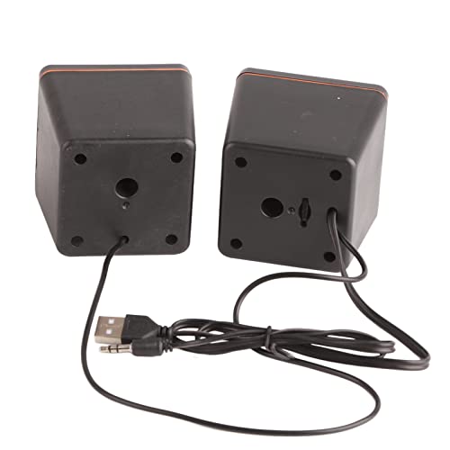 Computer Speaker, Mini Portable USB Stereo 3.5mm Jack Speaker for Desktop Computer Laptop (Binaural)