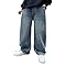 Baggy Jeans Jungs Kinder Weites Bein Jeanshosen Jungen Rapper Kostüm Denim Hose Straight Leg Denimhose Elastischem Bund Jeans Boy Mode Hip Hop Streetwear Freizeithose