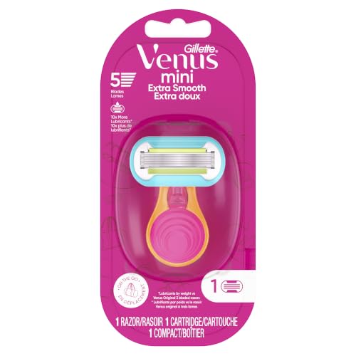 Gillette Venus Extra Smooth Travel Razor Kit for Women, Mini Handle + Refill + Case - image 8