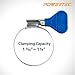 POWERTEC 70247 1-1/2 Inch Key Hose Clamps, Adjustable Stainless Steel Thumb Screw Hose Clamps for Dust Collection, PVC Tubing, Pipe Clamp, Worm Gear Clamp, 5 pack