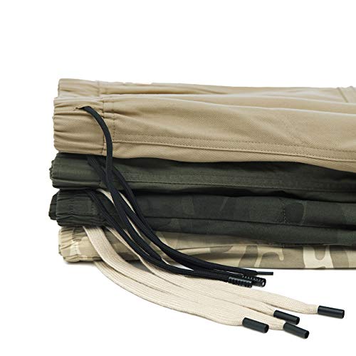 Ltifone Mens Cargo Shorts Casual Drawstring Elastic Pants Premium Waist Relaxed Summer Outdoor Shorts With Pockets Army Green #TOP4