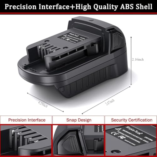 Image of Replace for Dewalt 20V to Milwaukee 18V Battery Adapter, Convertfor DeWalt 18v-20v Lithium Batteries to Milwaukee M18 18vCordless Power Tools Use