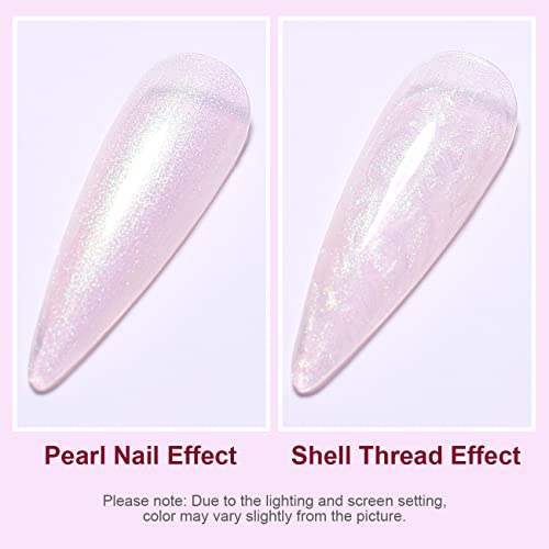 Aimeili Pearl Gel Nail Polish, Shimmer Mermaid Nail Gel Soak Off U V Gel Polish - (174) 10Ml #TOP24