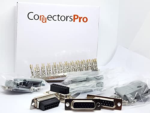 Kit 4 Sets Conector DB15 Hembra Crimp con Capuchas y Pines miniatura 2